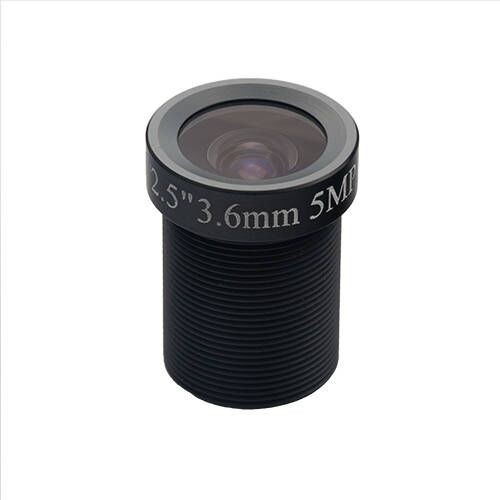 5 Megapixel Lens for 1/2.5 inch sensors, f=3.65mm, F2.0