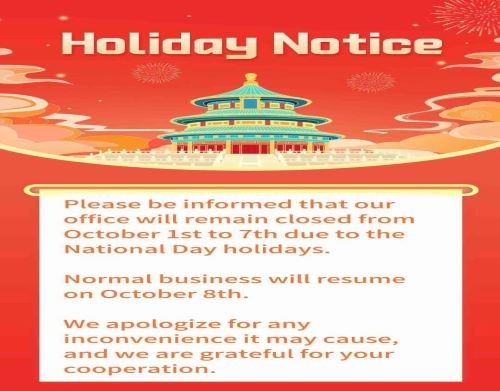 ALAUD Holiday Notice for The National Day 2022